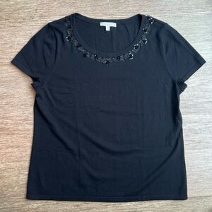 Floral Embellished Beaded Top